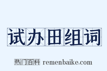 试办田组词是什么意思的图片